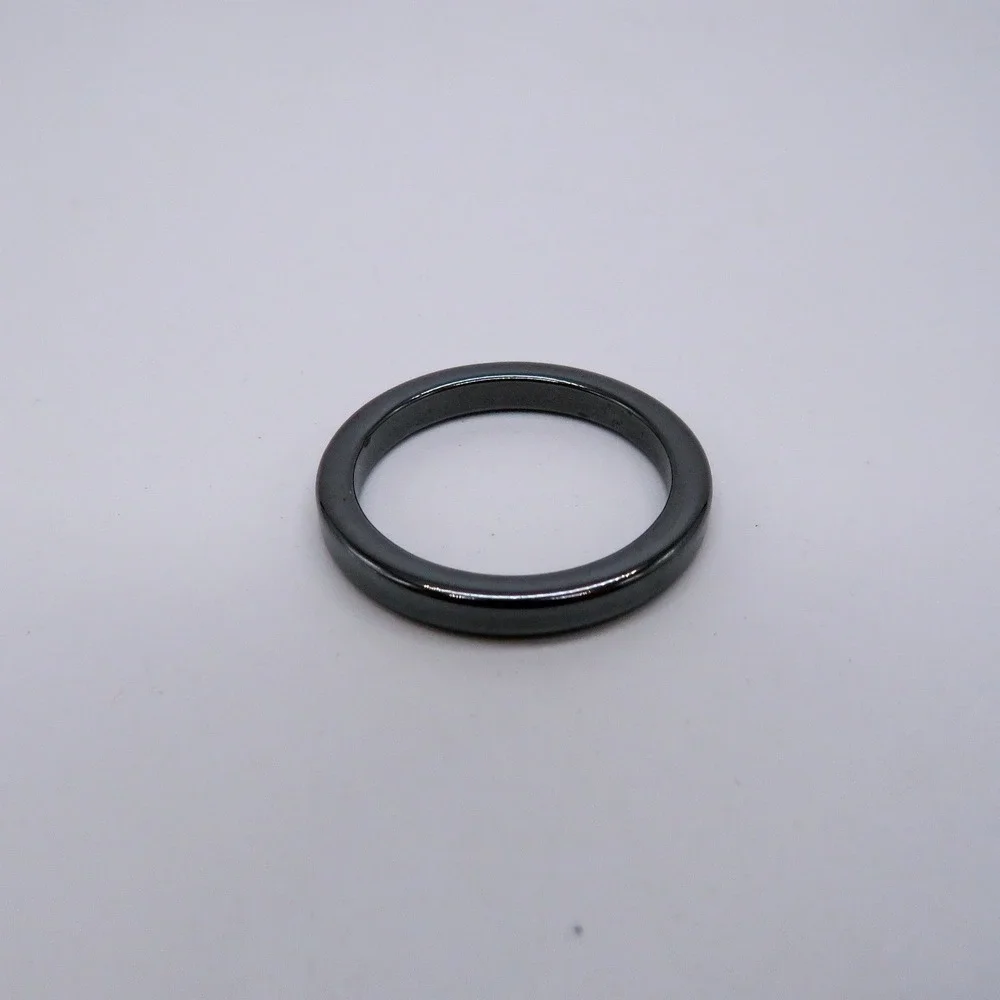 Unbranded Polished Gunmetal Hematite Style Non Magnetic Band Ring Size 9